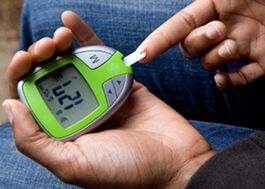 Glucometroa odolean glukosa maila kontrolatzeko diabetesa mellitus